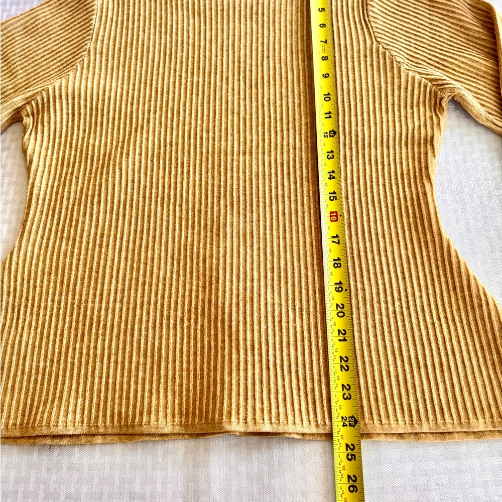 Nanette Lepore Ribbed Knit Sweater Womens XL‎ Beige Oatmeal Peplum Long Sleeve - Picture 9 of 9
